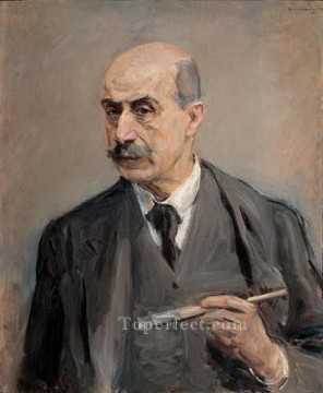 マックス・リーバーマン Painting - 筆付き自画像 1913年 マックス・リーバーマン ドイツ印象派